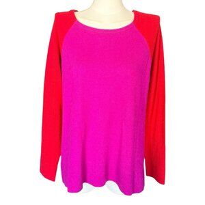 NWT Neiman Marcus Multicolored Round Neck Long Sleeve Sweater MSRP $199 Sz XL